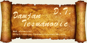 Damjan Tešmanović vizit kartica